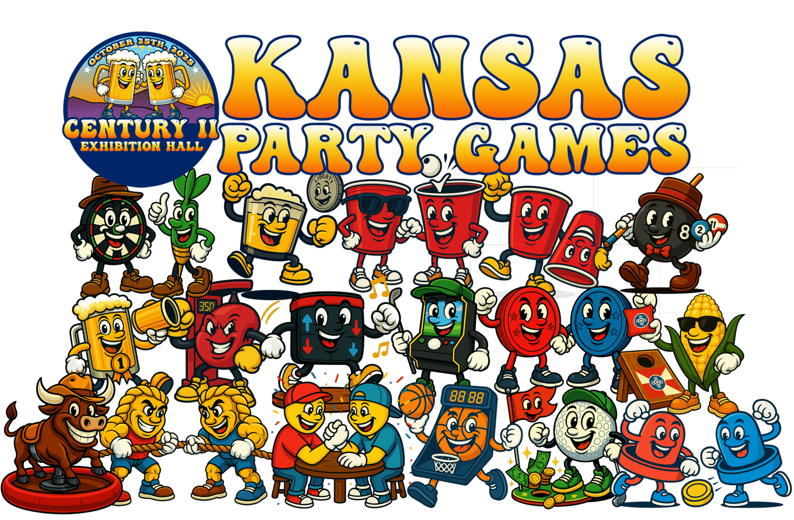 Kansas PartyGames 2025 Mascot Lineup